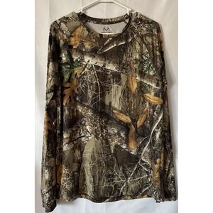 Realtree Hunting Fishing Outdoor Shirt Men's M Camo‎ Long Sleeve Performance